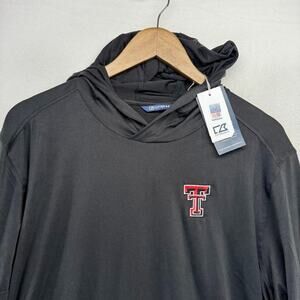 Texas Tech Hoodie Men's XL Black Lightweight Coastline University Logo Golf NEW